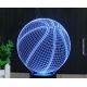 Beling 3D lampa, Basketbal, 7 farebná S383