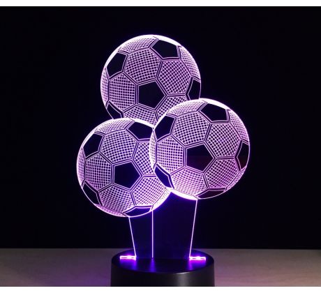 Beling 3D lampa, Futbalové balóny, 7 farebná S271