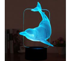 Beling 3D lampa, Delfín 2, 7 farebná S159 