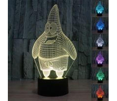 Beling 3D lampa, Hviezda, 7 farebná S107 