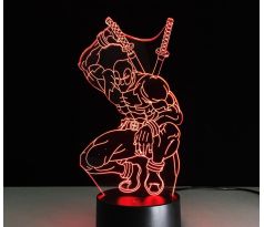 Beling 3D lampa, Deadpool 3 , 7 farebná S494