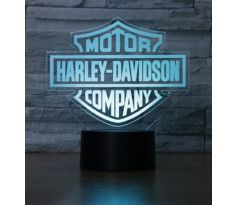 Beling 3D lampa, Harley Davidson logo, 7 farebná S291