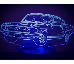 Beling 3D lampa,Ford Mustang , 7 farebná DFJE58