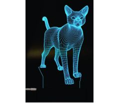 Beling 3D lampa,  mačka, 7 farebná S4AQ32