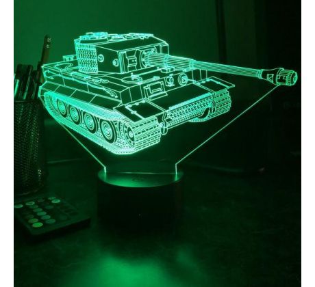 Beling 3D lampa, Tiger tank, 7 farebná 1PDQQWR