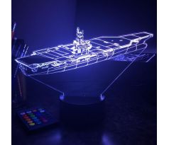 Beling 3D lampa,USN lietadlová loď, 7 farebná 5L6