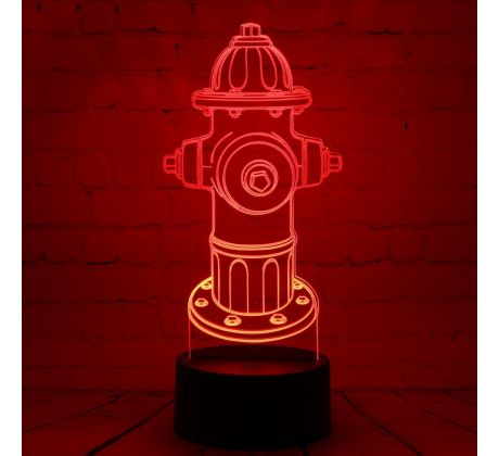 Beling 3D lampa, Hasičský hydrant, 7 farebná HG56W