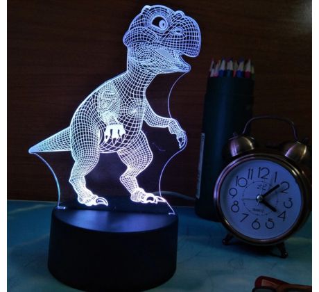 Beling 3D lampa, Dino, 7 farebná S15
