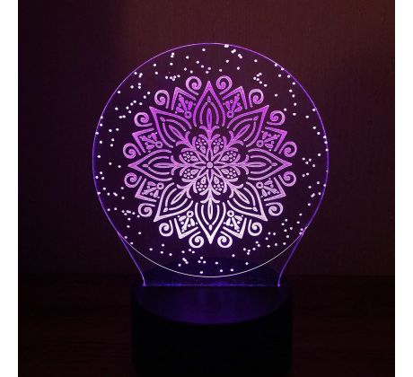 Beling 3D lampa,Mandala, 7 farebná L5