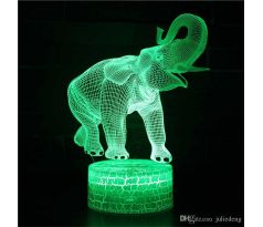 Beling 3D lampa,Slon 2, 7 farebná S4ADCCV