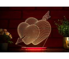 Beling 3D lampa, srdcia na Valentína,7 farebná GV1