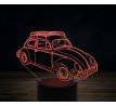 Beling 3D lampa,1957 Volkswagen Beetle ,7 farebná VW1
