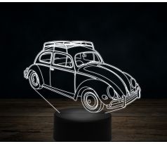 Beling 3D lampa,1957 Volkswagen Beetle ,7 farebná VW1