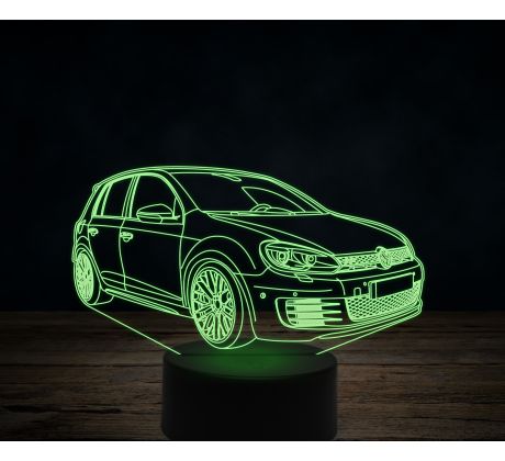 Beling 3D lampa, Volkswagen GTI, 7 farebná VW42
