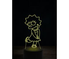 Beling 3D lampa, Líza Simpsonová, 7 farebná LLIG5