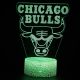 Beling 3D lampa, 3D lampa Chicago Bulls, 7 farebná LKAX54F