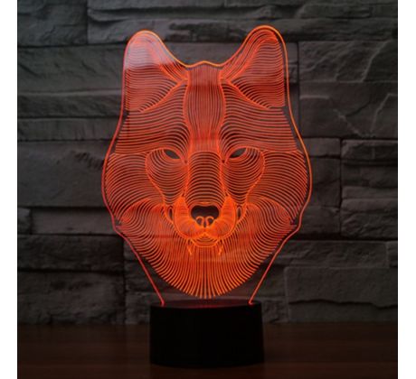 Beling Detská lampa, Sibírsky husky, 7 farebná QS274 