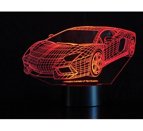 Beling Detská lampa, lamborghini , 7 farebná QS449 