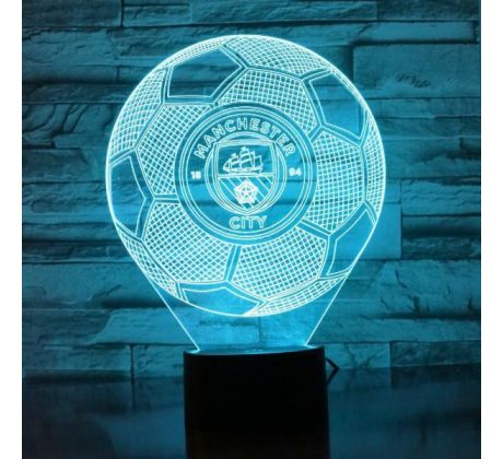 Beling Detská lampa, Manchester city lopta s logom, 7 farebná QS469 