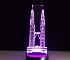 Beling Detská lampa, Petronas tower-výškové budovy, 7 farebná QS279 