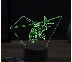 Beling 3D lampa,330 puma helicopter, 16 farebná ULA1