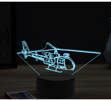 Beling 3D lampa, Aerospatiale-Gazelle, 16 farebná ULA4