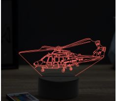 Beling 3D lampa,AgustaWestland AW169, 16 farebná ULA7