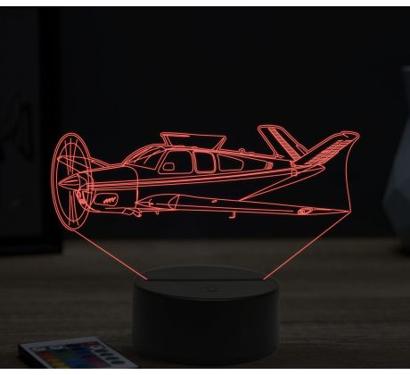 Beling 3D lampa,Beechcraft Bonanza, 16 farebná ULA20