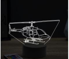 Beling 3D lampa,Bell-helicopter, 16 farebná ULA21