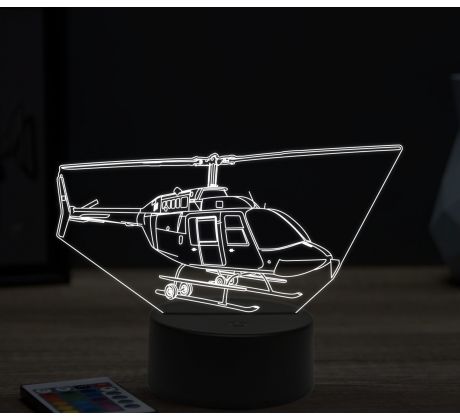 Beling 3D lampa,Bell-helicopter, 16 farebná ULA21