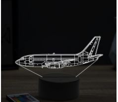 Beling 3D lampa,boeing 737-130, 16 farebná ULA23