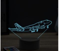 Beling 3D lampa,boeing 747, 16 farebná ULA24