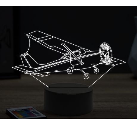 Beling 3D lampa,Cessna 172, 16 farebná ULA27