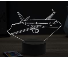 Beling 3D lampa,Embraer 1901, 16 farebná ULA37