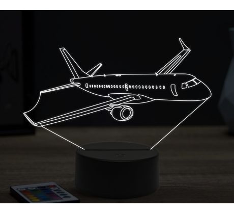 Beling 3D lampa,Embraer 1901, 16 farebná ULA37