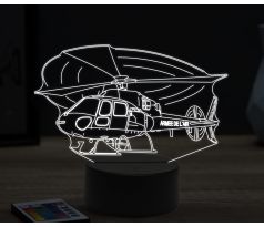 Beling 3D lampa,Helicopter armee,16 farebná ULA47