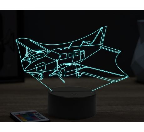 Beling 3D lampa,Piper pa 34,16 farebná ULA62