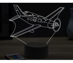 Beling 3D lampa,Piper pa 46,16 farebná ULA63