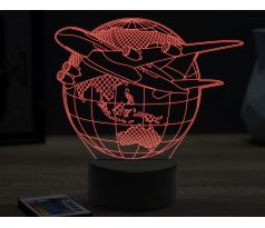 Beling 3D lampa,Planet airplane,16 farebná ULA64