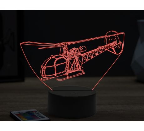 Beling 3D lampa,privátna helikoptéra,16 farebná ULA65