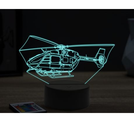 Beling 3D lampa,rescue helicopter,16 farebná ULA67