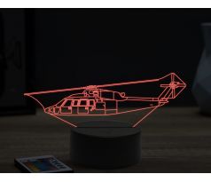 Beling 3D lampa,Sikorsky S-76,16 farebná ULA68