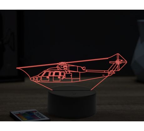 Beling 3D lampa,Sikorsky S-76,16 farebná ULA68