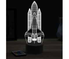 Beling 3D lampa,Raketoplán,16 farebná ULA70