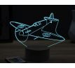 Beling 3D lampa,Supermarine Spitfire,16 farebná ULA71