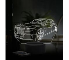 Beling 3D lampa,rolls royce phantom, 16 farebná ME6