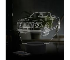 Beling 3D lampa,rolls royce phantom drophead, 16 farebná ME7