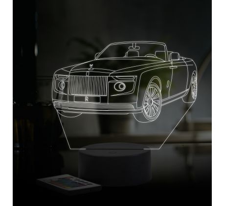 Beling 3D lampa,rolls royce phantom drophead, 16 farebná ME7