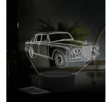 Beling 3D lampa,rolls royce phantom silver shadow, 16 farebná ME8