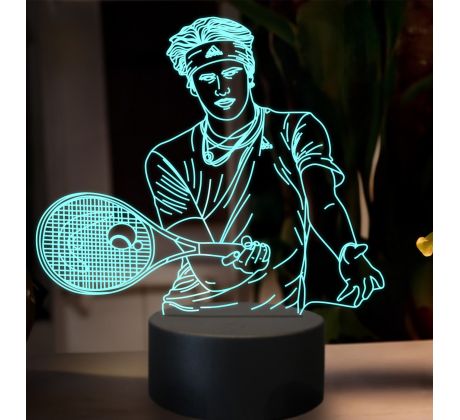 Beling 3D lampa,Alexander Zverev, 16 farebná SXZ1